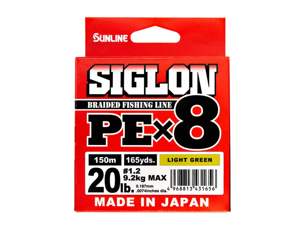 Sunline Siglon PE X8 Braid, Light Green 150m 1 Sunline Siglon PE X8 Braid, Light Green 150m